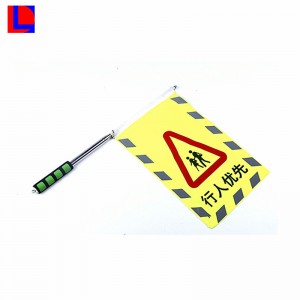 Easy carry hot selling safety aluminum warning flag